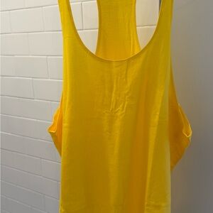 Fitness Racerback Stringer Tank Top Yellow Large
